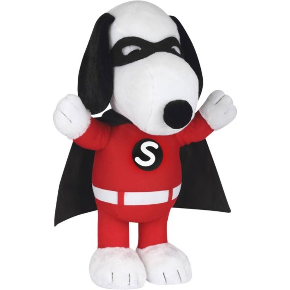 Peanuts Snoopy Plush Masked Cape Super Hero Halloween Greeter Door Porch 21" NWT